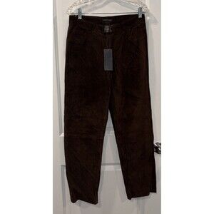 Kenneth Cole Leather Suede Sz 31 Brown Pants